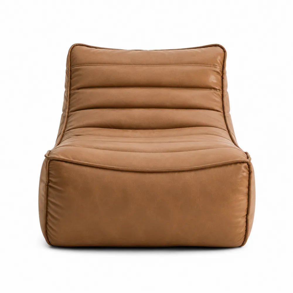 Poltrona in pelle sintetica marrone 90x80x75 cm