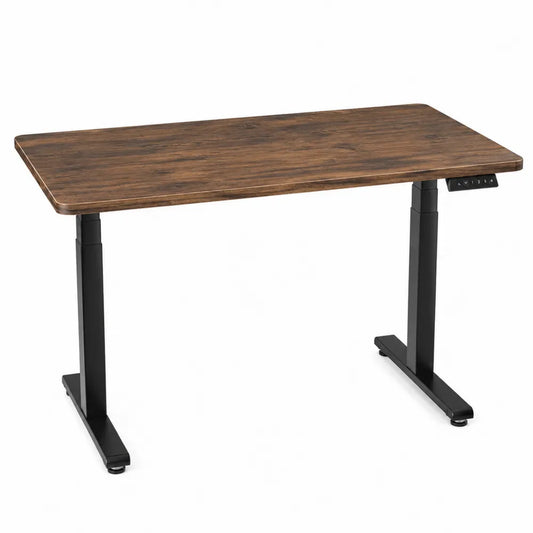 Scrivania regolabile in altezza in legno e metallo 120x60 cm